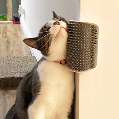 yuntop 2 Pack Softer Cat Corner Self Groomer with Catnip Wall Corn...