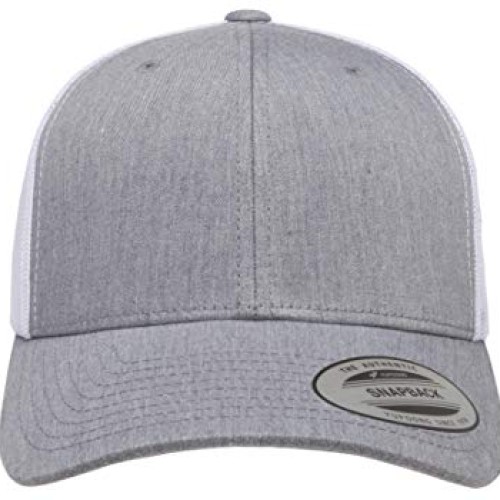 YUPOZ YP Classics Retro Trucker Cap 2-Tone, Heather/White, OSFA