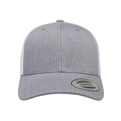 YUPOZ YP Classics Retro Trucker Cap 2-Tone, Heather/White, OSFA