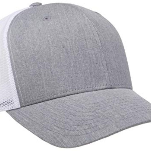 YUPOZ YP Classics Retro Trucker Cap 2-Tone, Heather/White, OSFA