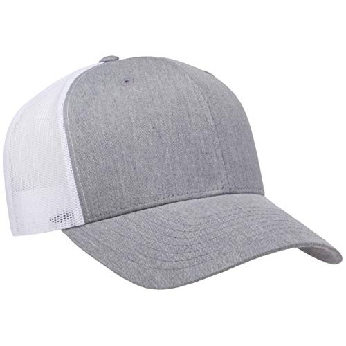 YUPOZ YP Classics Retro Trucker Cap 2-Tone, Heather/White, OSFA