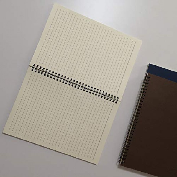 YUREE Spiral Notebook/Spiral Journal Lined, B5 Hard Kraft Cover Wi...
