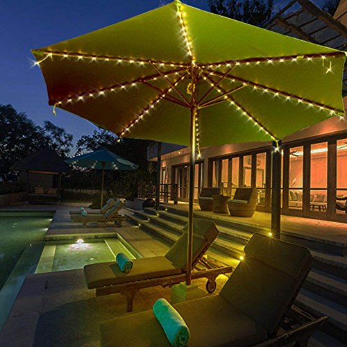 Patio Umbrella Lights 8 Lighting Mode 104 LED String Lights with R...