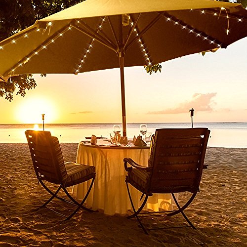 Patio Umbrella Lights 8 Lighting Mode 104 LED String Lights with R...