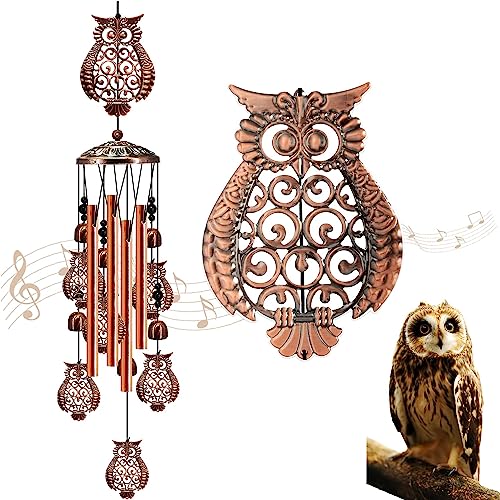 YXOTJHS Owl Wind Chimes for Outside, Owl Gifts for Women Mom Grand...