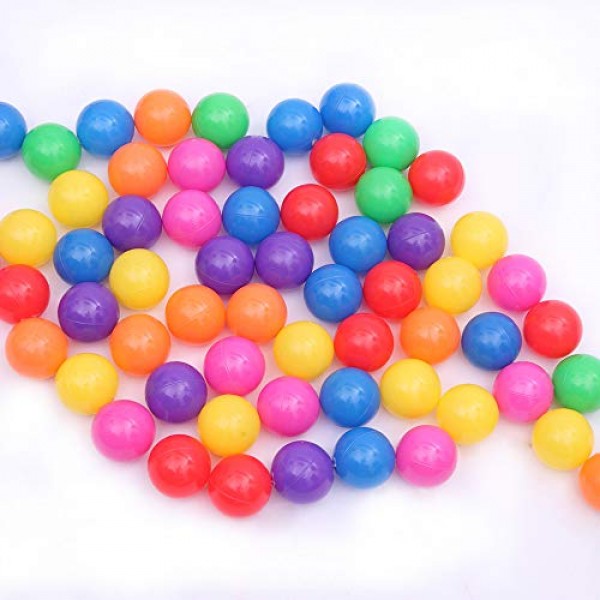 YYAO 100 pcs Ocean Pit Balls 7 Color Baby Toys Balls,2.17 inch Pht...