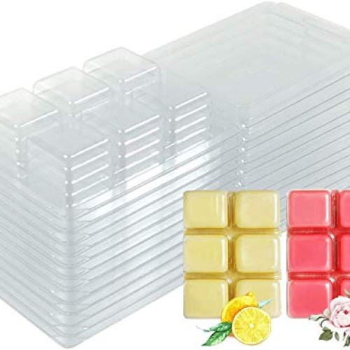 YYCH Wax Melt Molds - 100 Packs Clear Empty Plastic Wax Melt Clams...