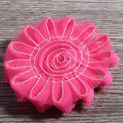 YYCRAFT 30 pieces Shabby Flowers - Chiffon Fabric Roses - 2.5 - S...