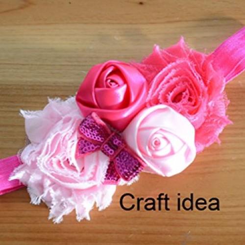 YYCRAFT 30 pieces Shabby Flowers - Chiffon Fabric Roses - 2.5 - S...
