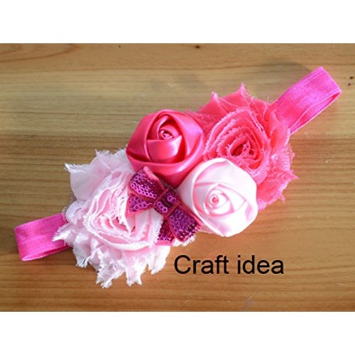 YYCRAFT 30 pieces Shabby Flowers - Chiffon Fabric Roses - 2.5 - S...
