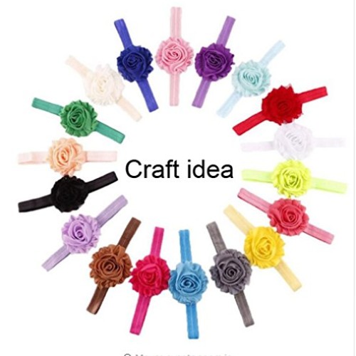YYCRAFT 30 pieces Shabby Flowers - Chiffon Fabric Roses - 2.5 - S...