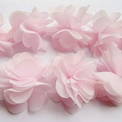 YYCRAFT 5 Yards 2.5 3D Chiffon Flower Lace Trims Bridal Bouquets ...