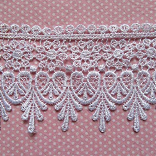YYCRAFT 5 Yards White Lace Edge Trim Wedding Applique DIY Sewing C...