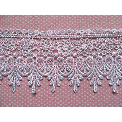 YYCRAFT 5 Yards White Lace Edge Trim Wedding Applique DIY Sewing C...
