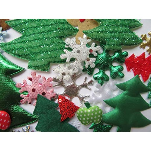 YYCRAFT Assorted 50pcs Christmas Padded Applique Patches for Sewin...