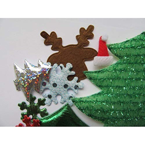 YYCRAFT Assorted 50pcs Christmas Padded Applique Patches for Sewin...