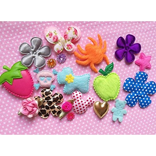 YYCRAFT Sale 120 Assorted Fabric Applique Scrapbooking Ribbon Flow...