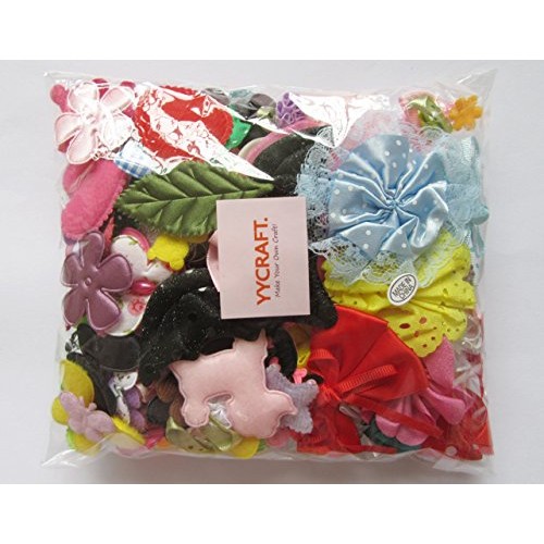 YYCRAFT Sale 120 Assorted Fabric Applique Scrapbooking Ribbon Flow...