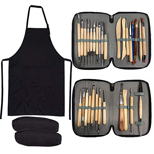 Sculpting Tools,YZNlife Set of 30 Clay Sculpting Tool Wooden Handl...