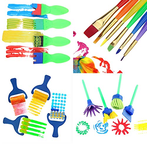 YZNlife 52 pcs Sponge Paint Brushes Kits Painting Brushes Tool Kit...