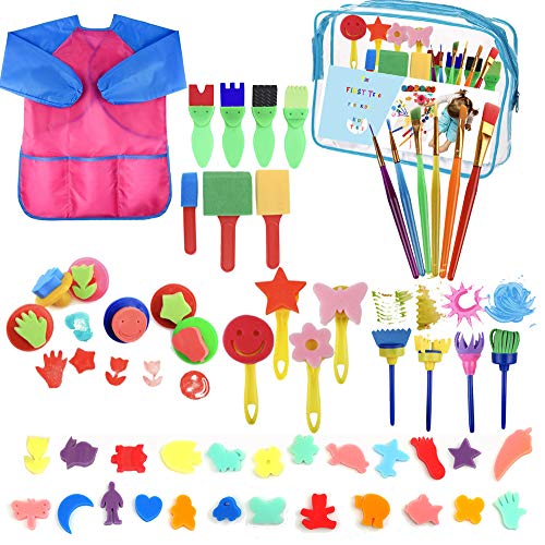 YZNlife 52 pcs Sponge Paint Brushes Kits Painting Brushes Tool Kit...