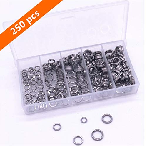 Z&S Pack of 252pcs Heavy Duty Stainless Steel Split Rings and Plie...
