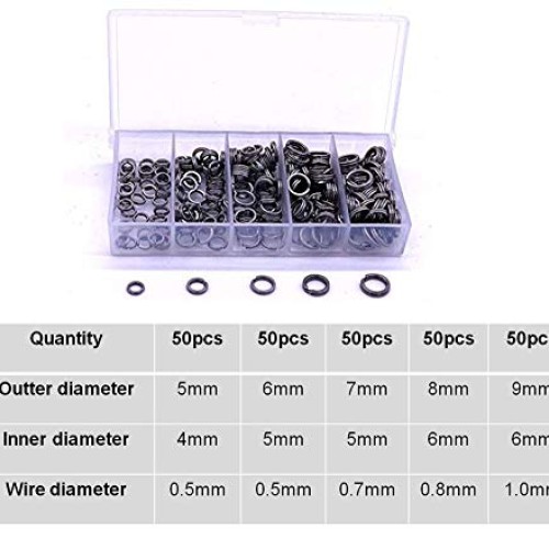 Z&S Pack of 252pcs Heavy Duty Stainless Steel Split Rings and Plie...