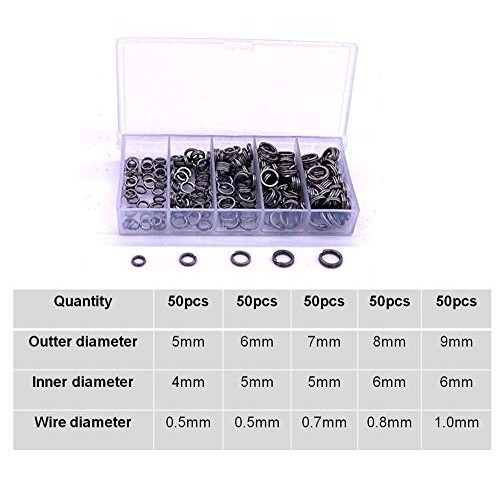 Z&S Pack of 252pcs Heavy Duty Stainless Steel Split Rings and Plie...