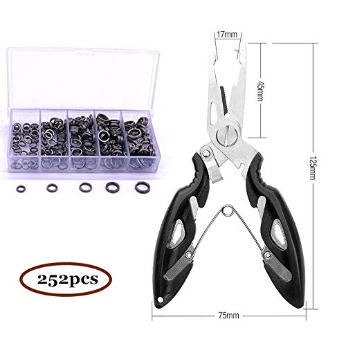 Z&S Pack of 252pcs Heavy Duty Stainless Steel Split Rings and Plie...