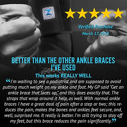Zenith Ankle Brace, Lace Up Adjustable Support – for Running, Bask...