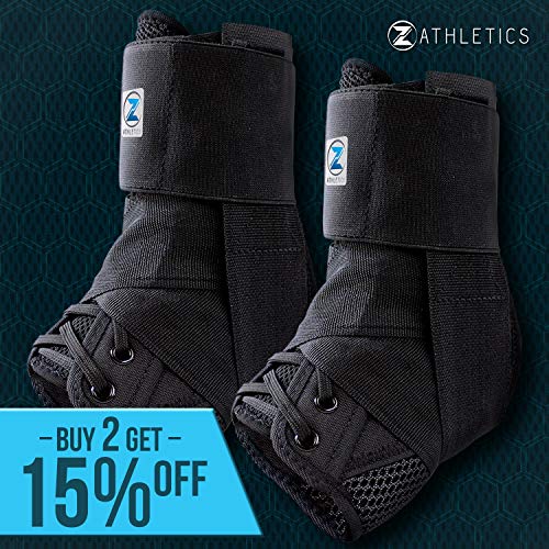 Zenith Ankle Brace, Lace Up Adjustable Support – for Running, Bask...