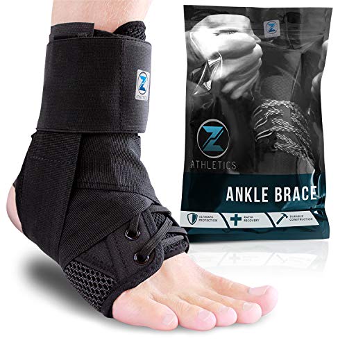 Zenith Ankle Brace, Lace Up Adjustable Support – for Running, Bask...