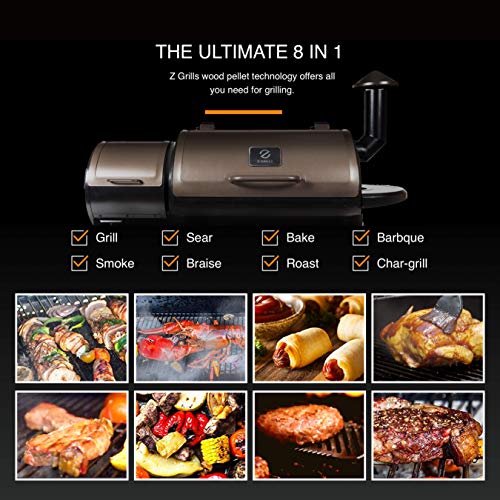 Z GRILLS ZPG-450A 2020 Upgrade Wood Pellet Grill & Smoker 6 in 1 B...