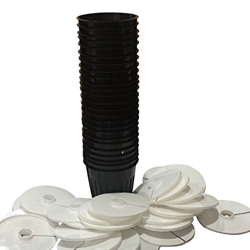 Net Pot 3 inch with Lids Mesh Hydroponic Aeroponic Orchid Round - ...