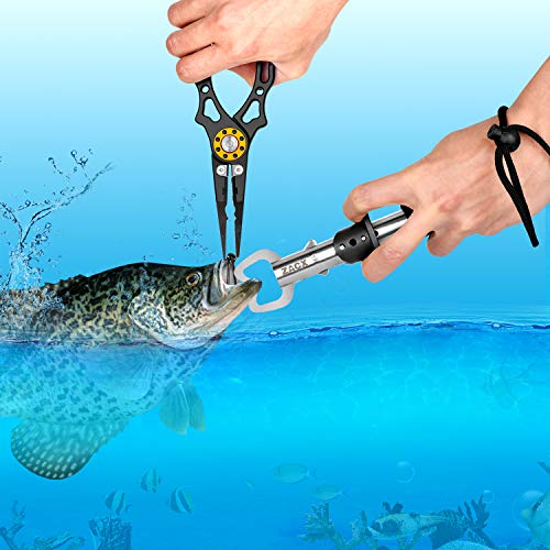 ZACX Fishing Pliers, Fish Lip Gripper Upgraded Muti-Function Fishi...