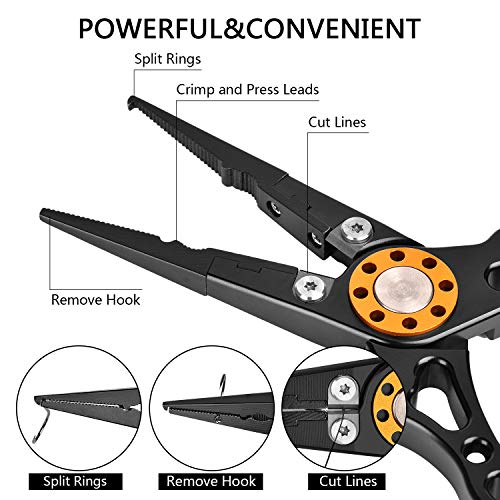 ZACX Fishing Pliers, Fish Lip Gripper Upgraded Muti-Function Fishi...