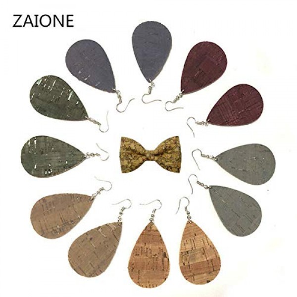 ZAIONE Colored Real Cork Fabric Faux Leather Sheets 8pcs 8 x 12...