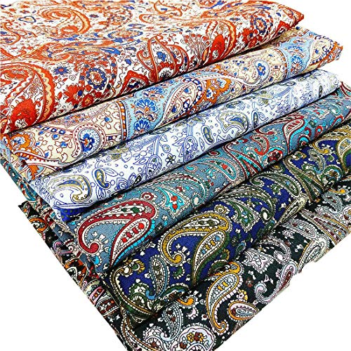 ZAIONE Vintage Paisley Floral Printed Fabric by The Yard Width 58...