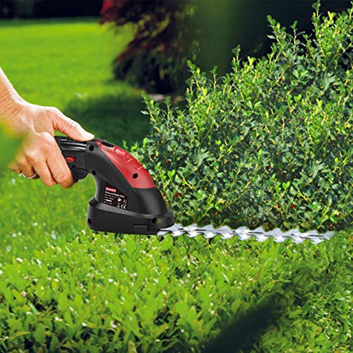 ZAKER 7.2V 2-in-1 Cordless Grass Shears& Hedge Trimmer, 1400SPM, R...