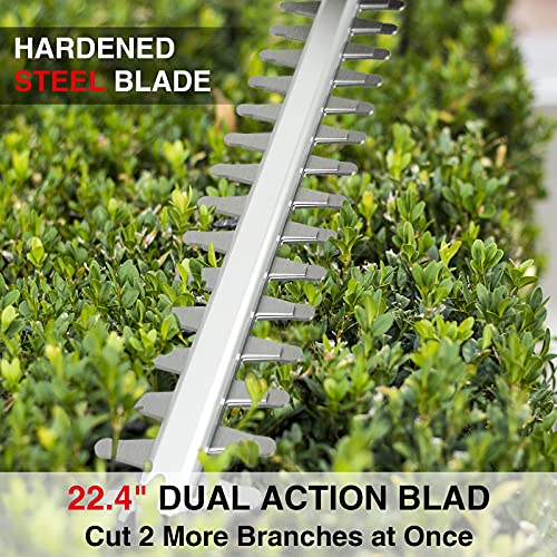 ZAKER Cordless Hedge Trimmers,20V 2Ah Powerful Electric Hedge Trim...