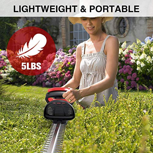 ZAKER Cordless Hedge Trimmers,20V 2Ah Powerful Electric Hedge Trim...