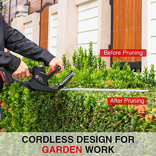 ZAKER Cordless Hedge Trimmers,20V 2Ah Powerful Electric Hedge Trim...