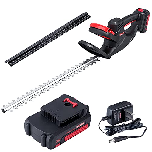 ZAKER Cordless Hedge Trimmers,20V 2Ah Powerful Electric Hedge Trim...