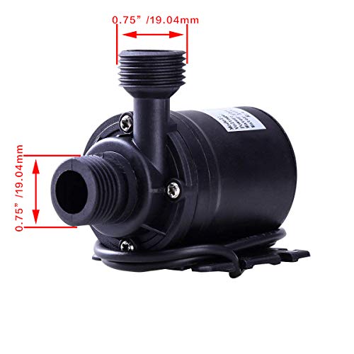 ZAOJIAO DC 12V Brushless Water Pump 1/2 Male Thread Centrifugal ...