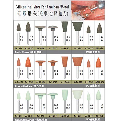 Silicone Polishing Kit,50pcs Silicone Polishing Bur Bit Kits for C...