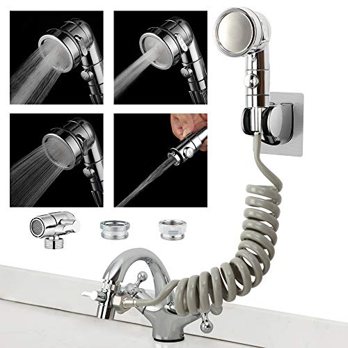 ZCONIEY Sink Faucet Sprayer Attachment Hair Pet Rinser Showerhead ...