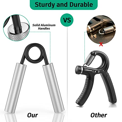 ZEAGUS Grip Strength Trainer 4 Pack,50LB-200LB Metal Hand Grip Str...