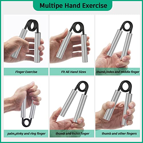 ZEAGUS Grip Strength Trainer 4 Pack,50LB-200LB Metal Hand Grip Str...
