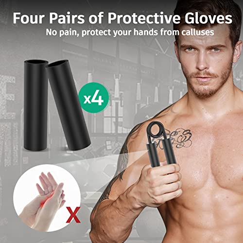 ZEAGUS Grip Strength Trainer 4 Pack,50LB-200LB Metal Hand Grip Str...
