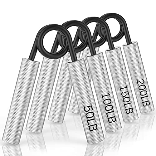 ZEAGUS Grip Strength Trainer 4 Pack,50LB-200LB Metal Hand Grip Str...